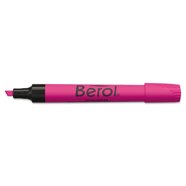 Berol 4009 Chisel Tip Highlighter, Chisel Tip, Pink, PK12 64327